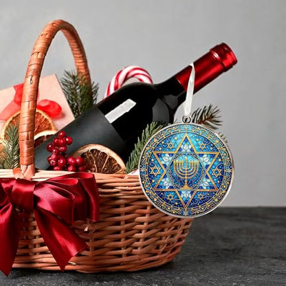 HEXMOZ Hanukkah Gifts - Hanukkah Ornaments for Tree, Jewish Ornaments - color: Hanukkah