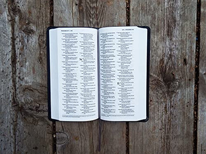 NIV, Pocket Thinline Bible, Bonded Leather, Black, Red Letter, Comfort Print