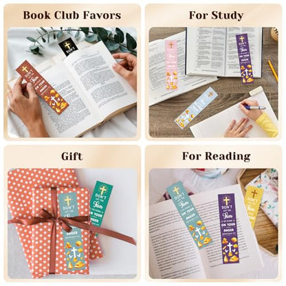 8 Pieces Bible Verse Bookmarks Christian Marriage Gifts Anniversary Valentines Gifts for Christian Couples Women Men Inspirational Bookmarks Baptism Church Book Club Sunday School Favors - color: Ephesians 4:2