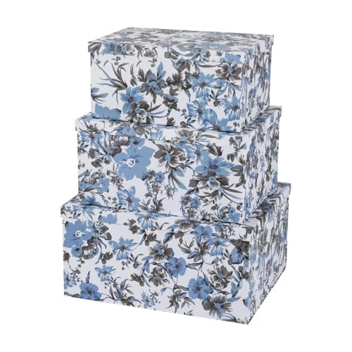 3 Pack Decorative Storage Boxes Large Keepsake Boxes Large Gift Box Decorative Box with Lids for Home Decor Memory Box for Keepsakes（3 Size） - color: Pack of 3