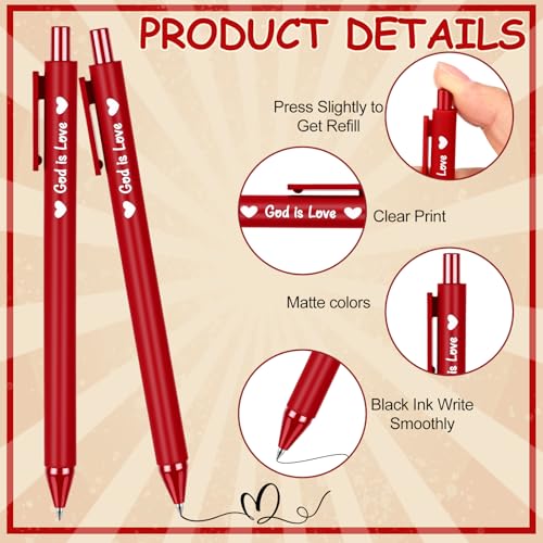 30 Set Valentine's Day Christian Gifts Bulk Bible Verse Notepads Religious Ballpoint Pens and Inspiring Quote Card Journals Gifts for Sunday School Church Friends Office Supplies