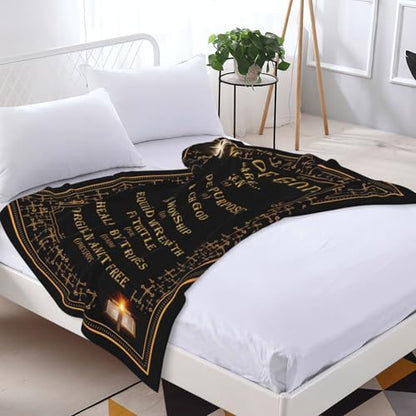 Christian Gifts Blanket 60"x50" Man of God Gift for Men - color: Christian