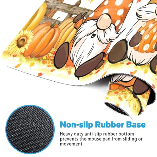 Britimes Large Mouse Pad, Mouse Pad, 31.5 x 15.7 Inch, Polka Dot Pumpkin - color: Fall Gnome