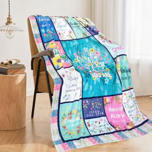 Christian Gifts for Women, Inspirational Christian Blanket 50'' x 60''