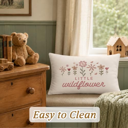 Wildflower Nursery Decor Girl Nursery 12x20 Pillow Cover， - color: Little Wildflower