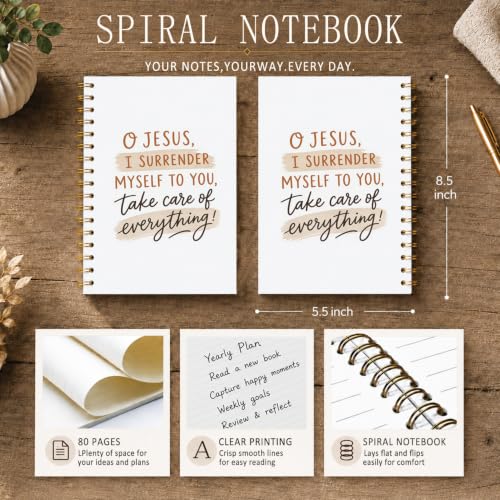 Jesus Spiral Notebook Journal for Women Girls Gifts,5.5×8.3 Inch - color: 002-jesus