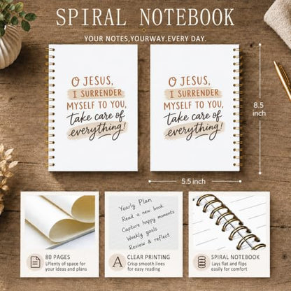 Jesus Spiral Notebook Journal for Women Girls Gifts,5.5×8.3 Inch - color: 002-jesus