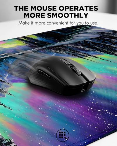 Mouse Pad, Desk Mat, 31.5x11.8in Large Mousepad, Aurora - color: Aurora