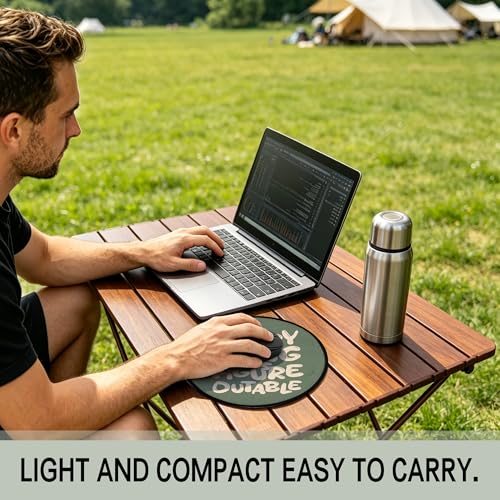 Everything is Figureoutable Inspirational Green Round Mouse Pad 8.6x8.6in - color: Figureoutable Mouse Pad