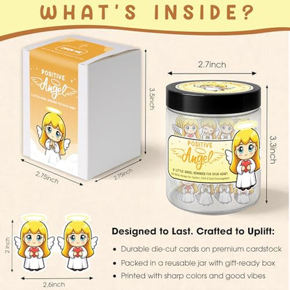 Positive Angel Jar, Angel Gifts For Women, First Communion Gift For Girls, Cute Christian Gifts for Teen Girls - style: Positive Angel