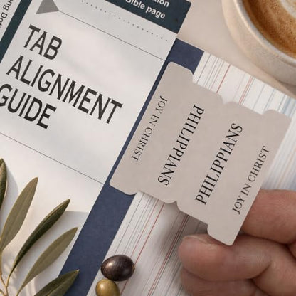 UPAFEXXI-Laminated Bible Tabs with Book Summaries, Bible Study Supplies - color: Summaries Cappuccino2