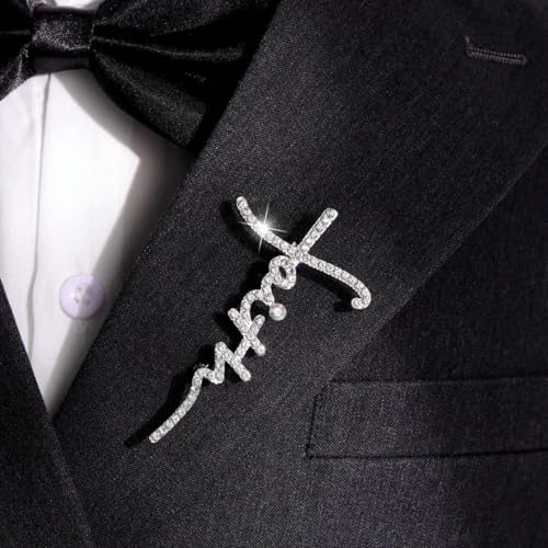 Cross Lapel Pin for Men Jesus Pin Faith Jewelry Religious Christian Latin Ornate Brooch - color: A5:cross pin