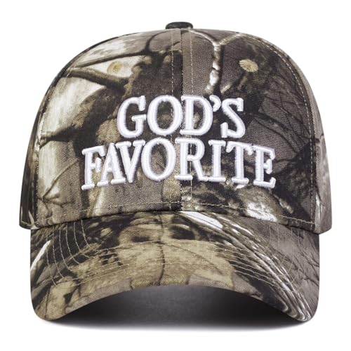 Trendy Embroidered Baseball Cap for Men & Women, Adjustable Snapback Hat for Casual Wear - color: God's Favorite| Camouflage
