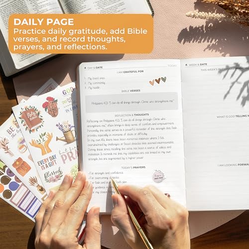 Clever Fox Prayer Journal with Prompts, Bible, Women, Teen, A5 Rose Gold - color: Rose Gold, size: A5 (5.8'' x 8.3'')