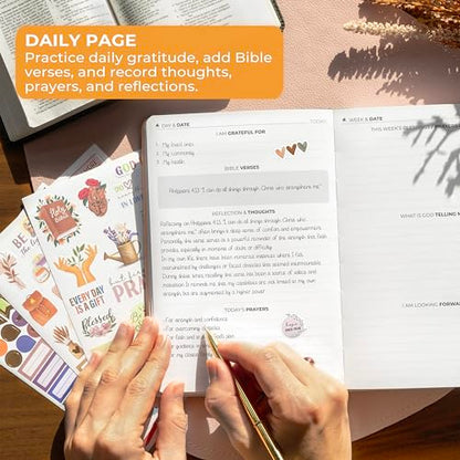 Clever Fox Prayer Journal with Prompts, Bible, Women, Teen, A5 Rose Gold - color: Rose Gold, size: A5 (5.8'' x 8.3'')