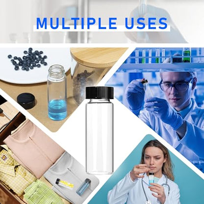 30ml Clear Glass Vials with Screw Caps 10PCS - style: 30ml-10pcs