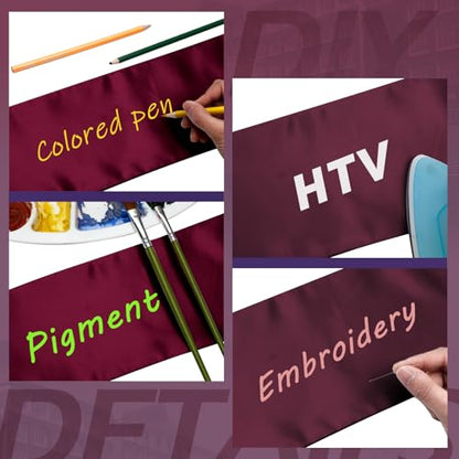 Geyoga 24 Pcs Graduation Stole Bulk Sublimation Blank 70 in - color: Maroon