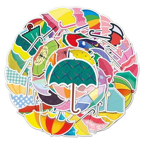 Umbrella Stickers |50Pcs Umbrella Waterproof Vinyl Decals - color: Umbrella