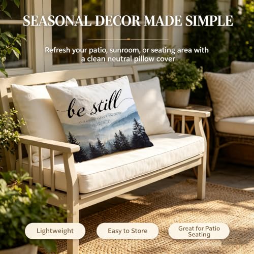 Christian Mountain Woods Decorative Pillow Covers 18x18Inch - color: Bible01