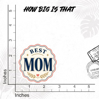 [3PCS] Best Mom Stickers Vinyl Decal for Laptop Bottle Tumbler Gift Set - color: Best Mom Stickers