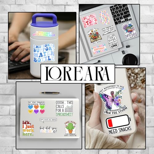 (3Pcs) Be The Reason Someone Feels Supported Heard Valued Seen Welcome Loved Inspirational Quote Sticker for Laptop Motivational Vinyl Waterproof Decal for Phone Tumbler Size 3x2.3 Inches