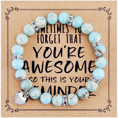 VIBILIA Cross Beaded Bracelets for Women, Birthday Gifts - color: A 2. Heart - Agalmatolite