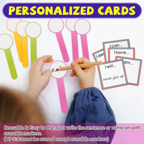 Daily Affirmation Pocket Chart with Mirror for Classroom - size: Daily Affirmations