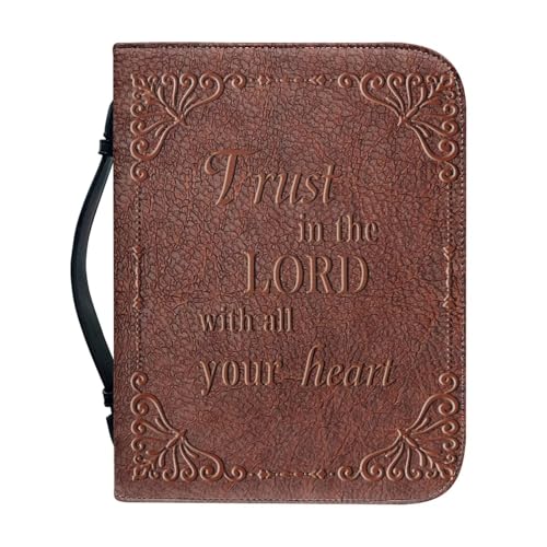 Elegant Cross & Scripture Bible Cover Case for Men Women Fashion PU Leather Bible Book Case Lightweight Portable Brief Case Stationary Supplies Storage - color: Elegant Cross & Scripture, size: 2X-Large
