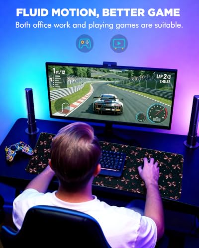 Mouse Pad, Desk Mat, 31.5x11.8in Large Mousepad, Bow - color: Bow