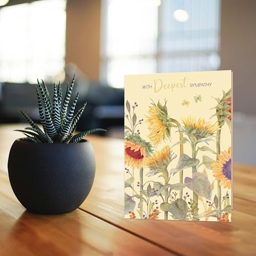KJV Sunflowers Sympathy Card, 1 Count - color: Sunflower Sympathy
