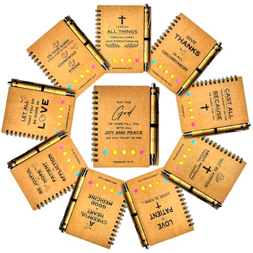 30 Sets Christian Notebooks Bulk Prayer Journals Inspirational Christian Gifts Bible Notebook with Bible Verse Pens for Women Men Church Members Bible Study Groups & Church Families - color: 30 Pcs