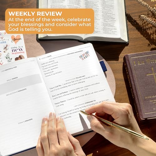 Clever Fox Prayer Journal with Prompts, Bible, Women, Teen, A5 Mystic Blue - color: Mystic Blue, size: A5 (5.8'' x 8.3'')