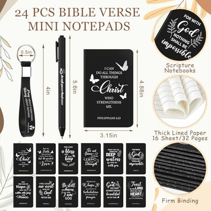 Hollowfly 24 Set/96 Pcs Christian Church Religious Gifts Bulk(Black) - color: Black