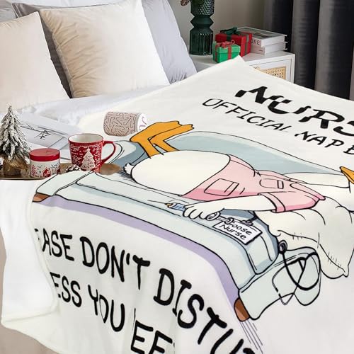 Nurse Gifts for Women, Nurse Week Appreciation Gifts Blanket - color: White-nurse
