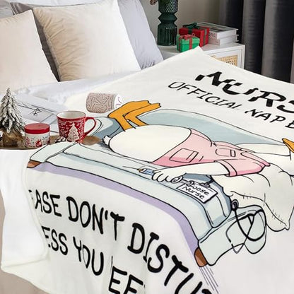 Nurse Gifts for Women, Nurse Week Appreciation Gifts Blanket - color: White-nurse