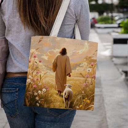 Christian Tote Bag - color: Jesus and Lamb