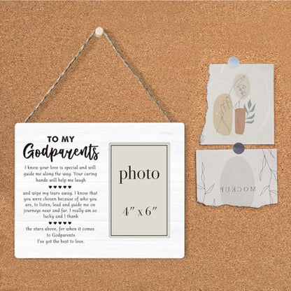 Godparents Gifts for Baptism Picture Frame, Godparent Proposal Gifts - color: Godparents