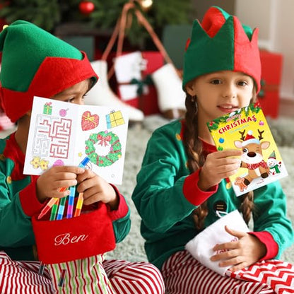 BenLouis 60Pcs Christmas Mini Coloring Books Bulk for Kids Party Favors - style: Christmas