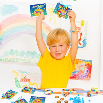 Landical 24 Sets Pony Bead Bracelet Kit, Graduation Gifts Bulk for Kids
