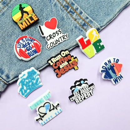 Cute Pins Bulk, Funny Lapel Badge Pins Rubber Brooch Pins for Backpacks, Hats, Bags - style: Running-30PCS