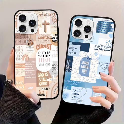 2 Pack Jesus Cross Collage Phone Case for Samsung Galaxy A13 5G 6.5", Aesthetics Religious Christian Quotes Bible Verse Design Cases for Girls Boy, Soft TPU Protective Cases for Samsung A13 - color: Bible Verse, size: for Samsung Galaxy A13 5G