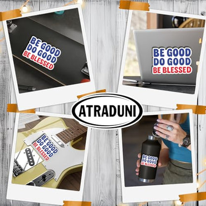 (3Pcs) Be Good Do Good Be Blessed Stickers Inspirational Faith Positive Quote Motivational Gifts Waterproof Vinyl Decals for Laptop Water Bottle Car Size 2" x 3" - color: Be Good Do Good Be Blessed