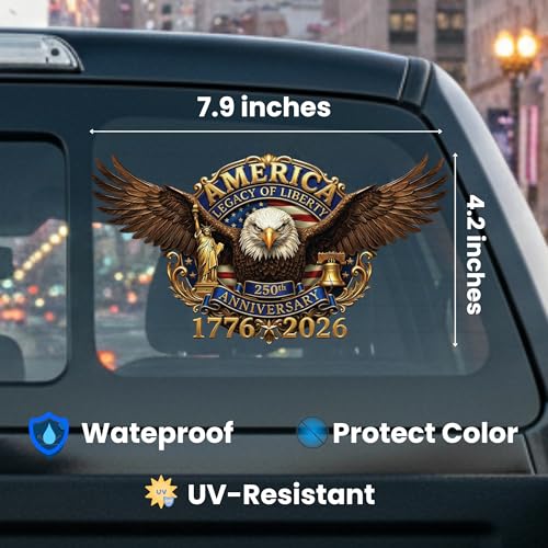 USA 250th Anniversary Patriotic Car Decal - color: Sticker 250 Years