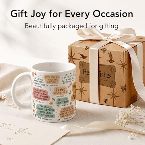 Daily Bible Affirmations Coffee Mug, Christian Scripture Gifts for Women Men Church Friends, Inspirational Religious Encouragement Gifts for Mom Grandma Pastor, Birthday Graduation Mothersday Present - color: Daily Bible Affirmations