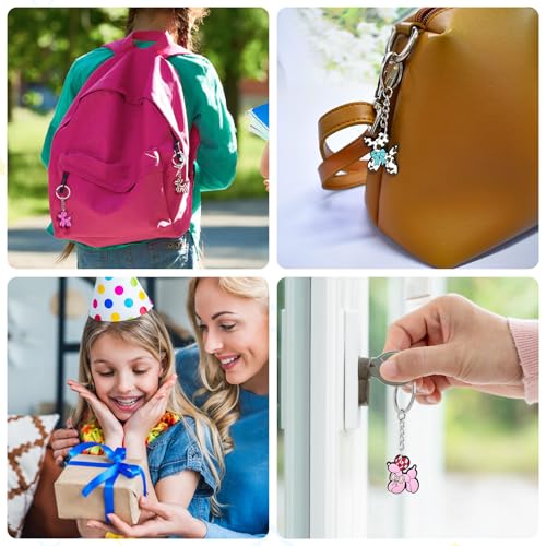 Cute Keychain Bulk,Cute Key Chain for Car Keys Purse Bag Rewards - color: Balloon Dog-30