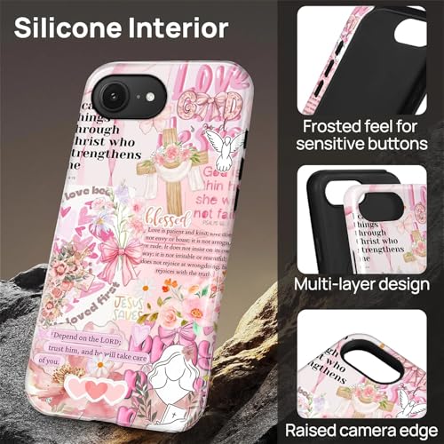 Magnetic Case for iPhone 16e, Compatible with Magsafe PC Hard Shell & Silicone Inner Bumper Anti-Scratch Full-Body Cover Shockproof Slim Design Retro Newspaper Collage Religious Jesus - color: Retro Newspaper Collage Religious Jesus, size: iPhone 16e