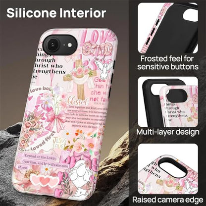 Magnetic Case for iPhone 16e, Compatible with Magsafe PC Hard Shell & Silicone Inner Bumper Anti-Scratch Full-Body Cover Shockproof Slim Design Retro Newspaper Collage Religious Jesus - color: Retro Newspaper Collage Religious Jesus, size: iPhone 16e