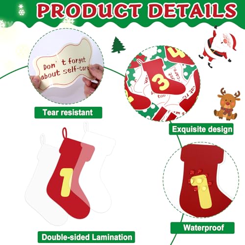 Christmas Bulletin Board Decorations Set Xmas Final Exam Stocking Bulletin Board Classroom Decor Christmas Paper Cutouts for Classroom Home School Winter Holiday Chalkboard Wall Party Decor Supplies - style: Christmas Stocking