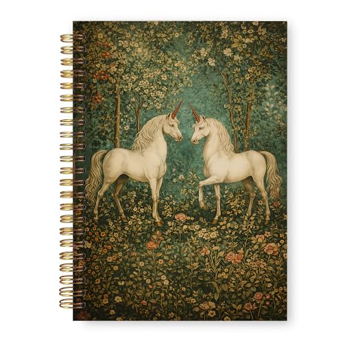 Vintage Medieval Magical Horse Notebook, Dark Fantasy Floral Horse Journal Gifts for Women, Dark Academia Whimsical Forest Hardcover Notebook Journal for Work Study 5.5x8.3 in - color: Medieval Magica