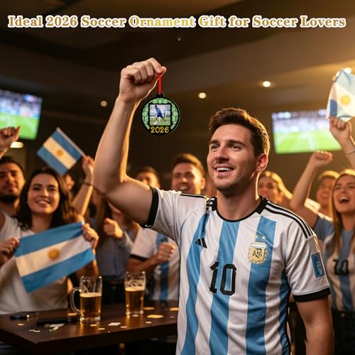 D4DREAM Soccer Ornament 2026 - Acrylic Personalized Photo Frame Ornament - color: 5-1 Soccer Ornament